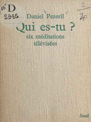 cover image of Qui es-tu ?
